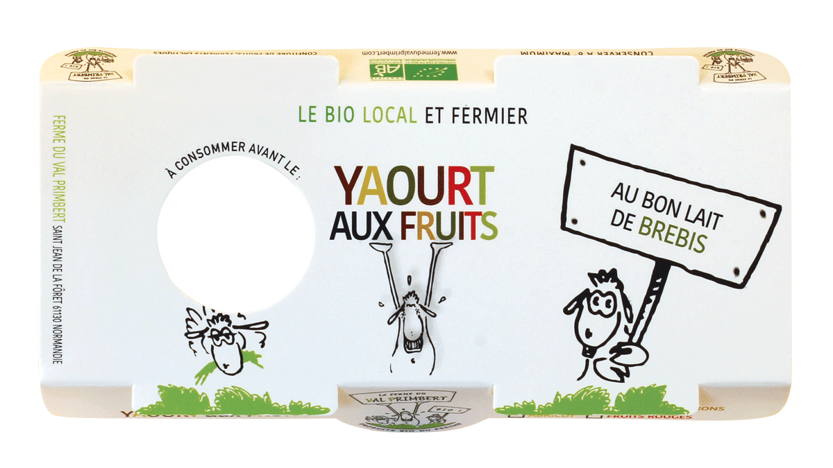 coiffette carton sur mesure pour yaourt