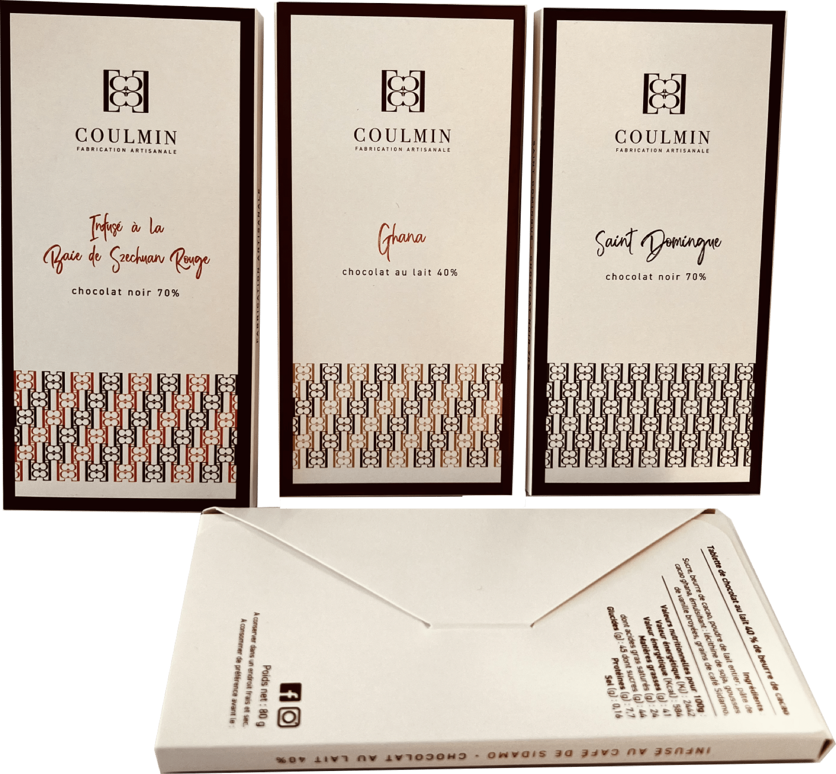 Boîte carton type enveloppe pour chocolat