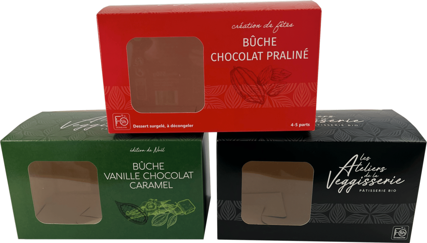 Boîte carton pour bûche