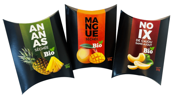 Berlingot en carton pour fruit sec