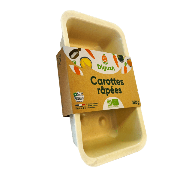 Fourreau en carton pour barquette alimentaire