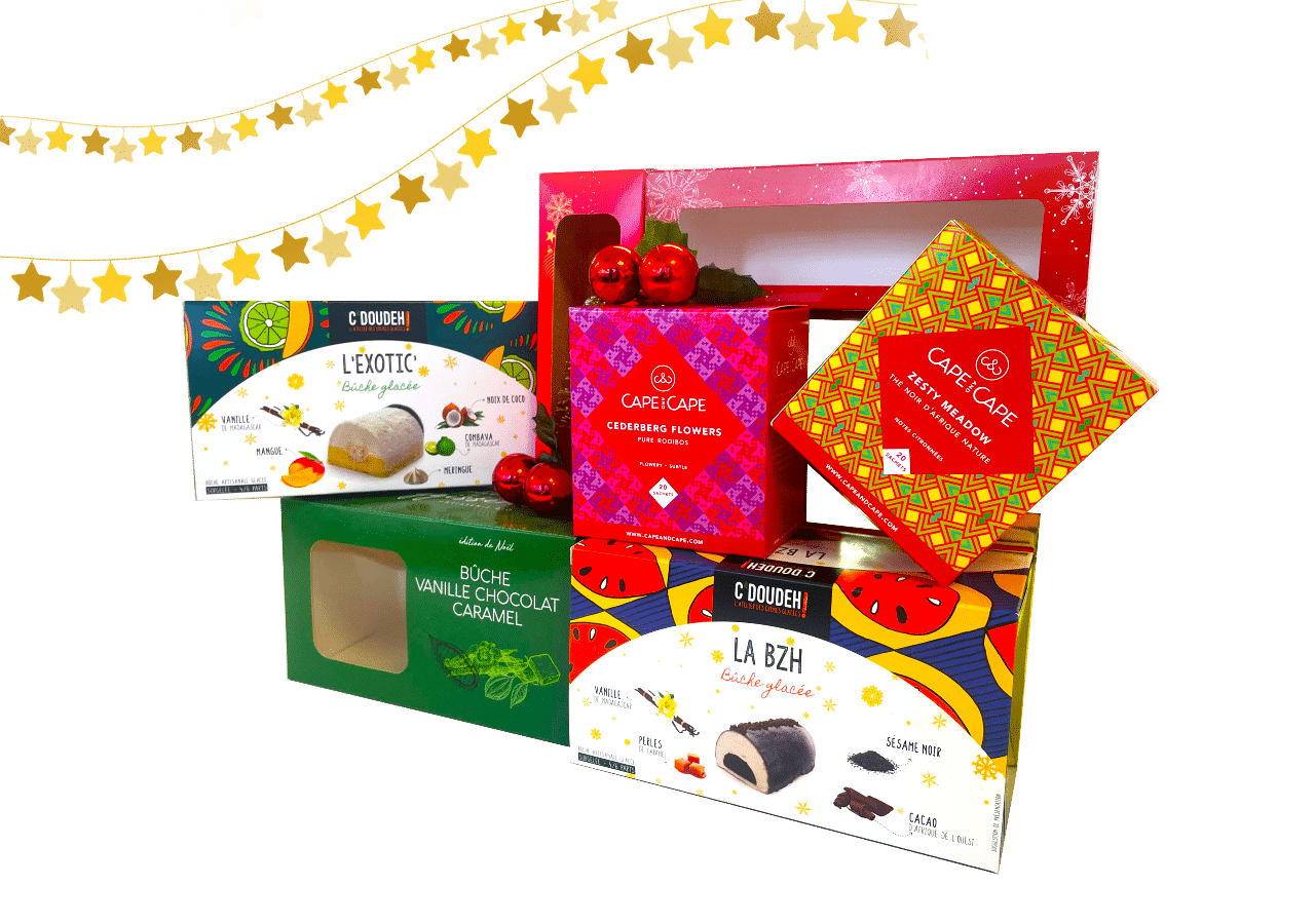Boite carton décor de Noel